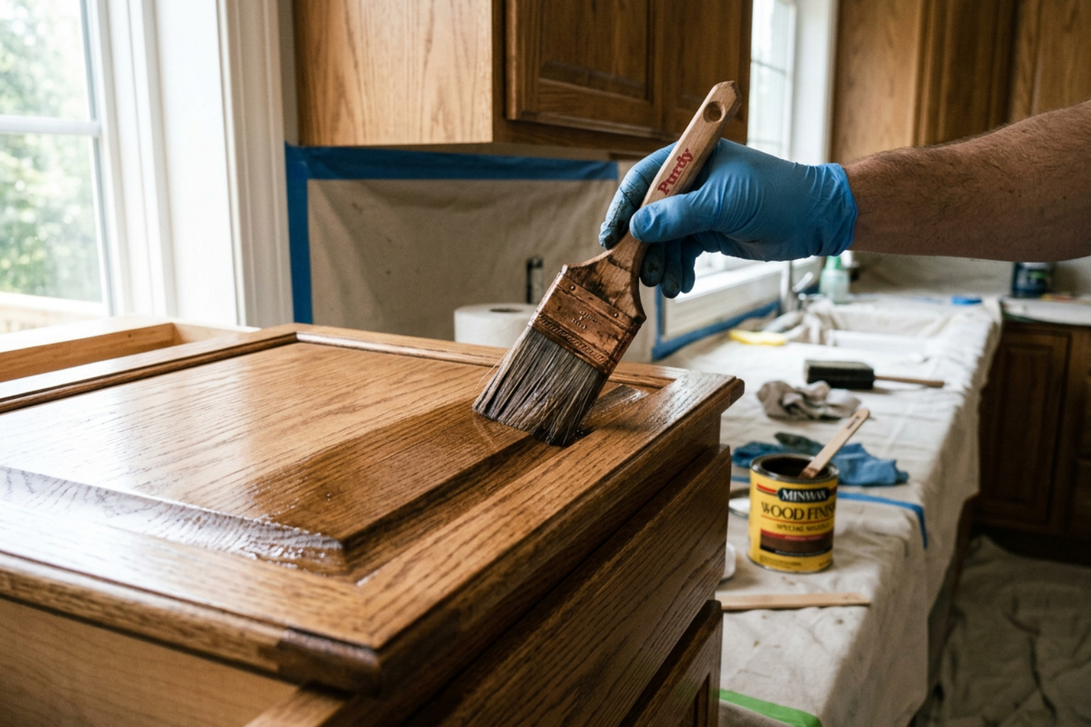 interior wood staining Carmel
